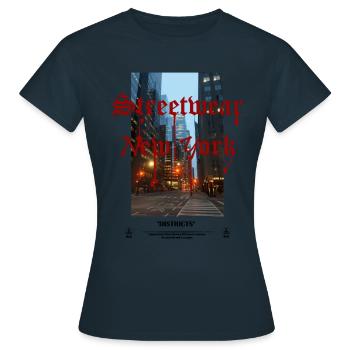 New York City Streetwear Cool Stadt USA - Women's T-Shirt - navy - Front - AI Model Female 172 dark (172cm)