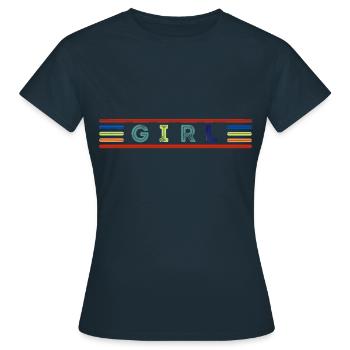 MÄDCHEN - Frauen T-Shirt - Navy - Vorne - AI Model Female 172 dark (172cm)
