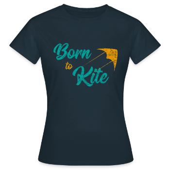 Kite surfers kitesurfing sailing windsurfing gift - Women's T-Shirt - navy - Front - AI Model Female 172 dark (172cm)