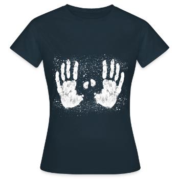 Klettern Bergsteiger Bouldern Magnesium Geschenk - Frauen T-Shirt - Navy - Vorne - AI Model Female 172 dark (172cm)