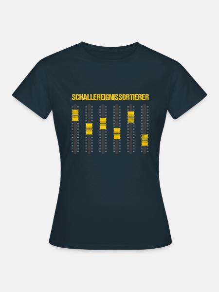 Schallereignissortierer Mischpult Ton DJ Geschenk - Frauen T-Shirt - Navy
