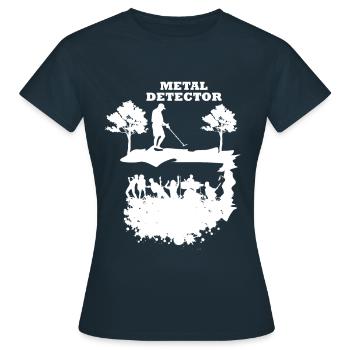 Détecteur de métaux Heavy Metal Metalcore Gift - T-shirt Femme - marine - Devant - AI Model Female 172 dark (172cm)