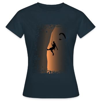Geschenke Klettern Bouldern - Rock Climbing Klettern - Frauen T-Shirt - Navy - Vorne - AI Model Female 172 dark (172cm)