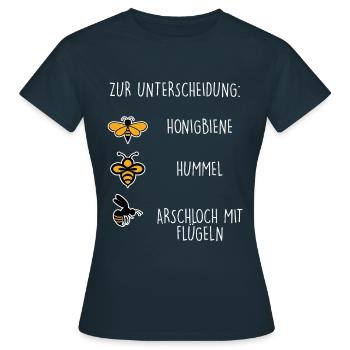 Honigbiene Hummel Imker Imkerei Honig Geschenk - Frauen T-Shirt - Navy - Vorne - AI Model Female 172 dark (172cm)