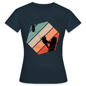 Kite surfing kitesurfing kite surfers wave gift - Women's T-Shirt - navy - Front - AI Model Female 172 dark (172cm)