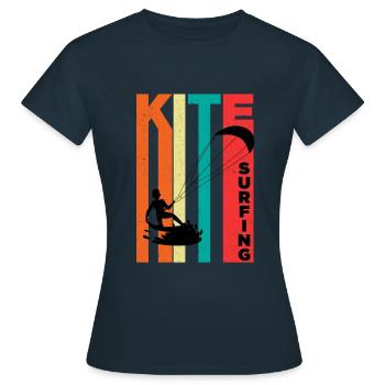 Kite Surfing Kite Kite Surfer Surfing Gift - Women's T-Shirt - navy - Front - AI Model Female 172 dark (172cm)