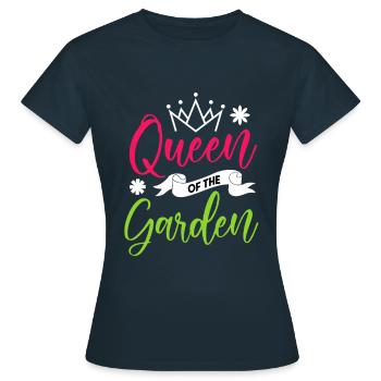 Queen of the garden gardener garden gift - Women's T-Shirt - navy - Front - AI Model Female 172 dark (172cm)