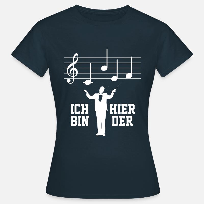 Chef Dirigent Dirigieren Dirigentin Chor Geschenk - Frauen T-Shirt - Navy