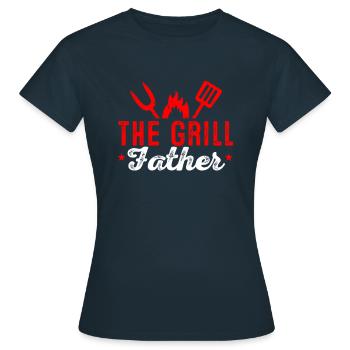 Barbeque Der Grill Vater Smoke Gegrillt - Frauen T-Shirt - Navy - Vorne - AI Model Female 172 dark (172cm)