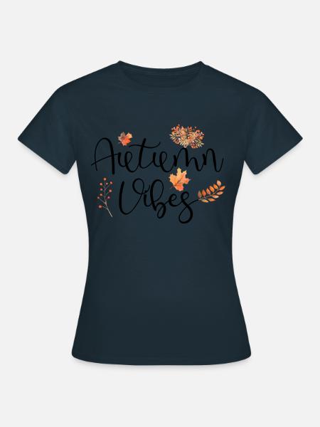 Herbst - Frauen T-Shirt - Navy