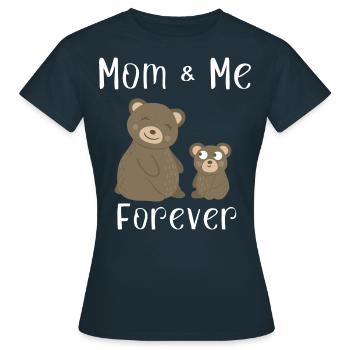 Bären Mom & Me Mutterlieben Mutter Liebe Baby - Frauen T-Shirt - Navy - Vorne - AI Model Female 172 dark (172cm)
