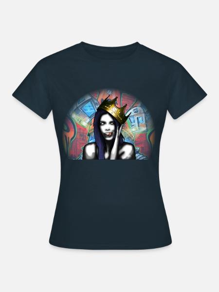 Königin von Graffiti von Custom - Frauen T-Shirt - Navy