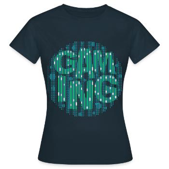 Gaming-Szene-digital - Frauen T-Shirt - Navy - Vorne - AI Model Female 172 dark (172cm)