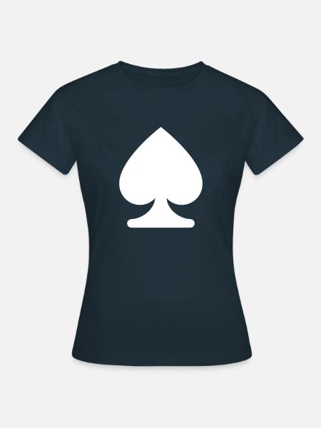 SPADE CARD GAME SYMBOL - Women's T-Shirt - navy