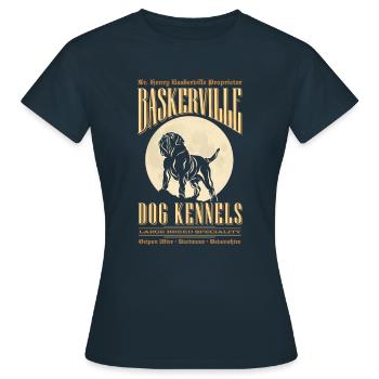 Baskerville Couleur - T-shirt Femme - marine - Devant - AI Model Female 172 dark (172cm)
