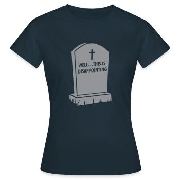 Grab Galgen Humor, naja... Das ist - Frauen T-Shirt - Navy - Vorne - AI Model Female 172 dark (172cm)