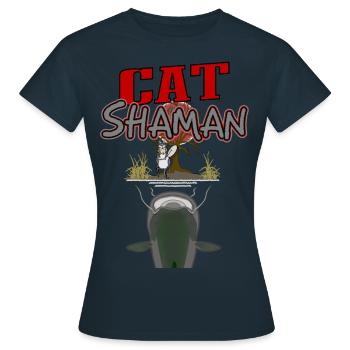 Chaman de poisson-chat - T-shirt Femme - marine - Devant - AI Model Female 172 dark (172cm)