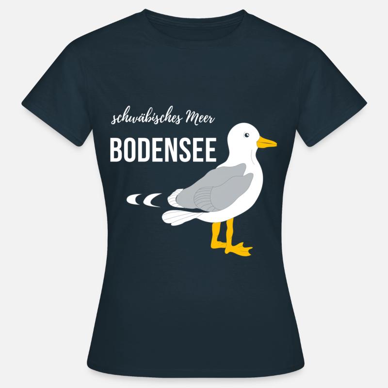 Bodensee Möwe - Frauen T-Shirt - Navy