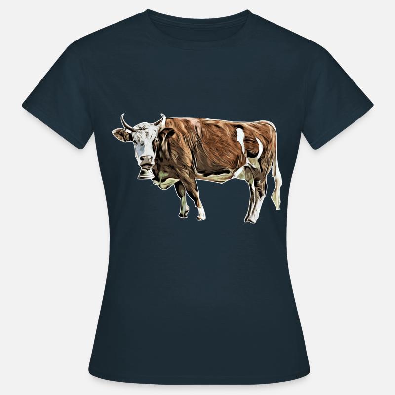 cow - Women's T-Shirt - navy