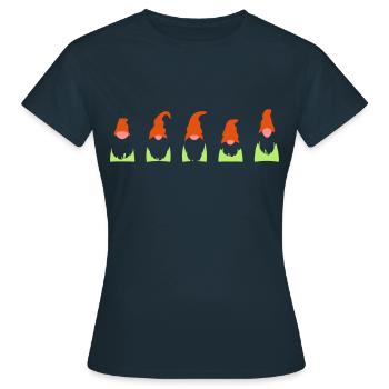 dwarfs in a row - Women's T-Shirt - navy - Front - AI Model Female 172 dark (172cm)