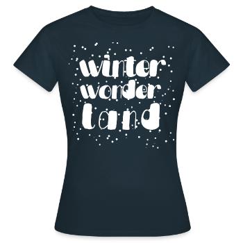 Winter wonderland | Christmassy | Winter design - Women's T-Shirt - navy - Front - AI Model Female 172 dark (172cm)