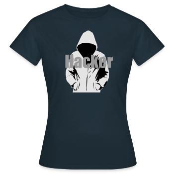 Hacker - Frauen T-Shirt - Navy - Vorne - AI Model Female 172 dark (172cm)