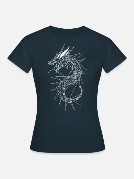 Asiatischer Drache - Frauen T-Shirt - Navy