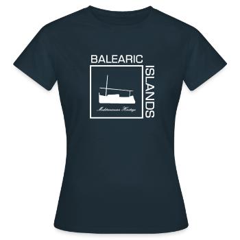 Llaud: Ein mediterranes Erbe auf den Balearen - Frauen T-Shirt - Navy - Vorne - AI Model Female 172 dark (172cm)