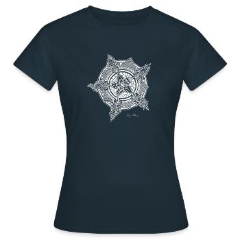 Mandala - T-shirt Femme - marine - Devant - AI Model Female 172 dark (172cm)