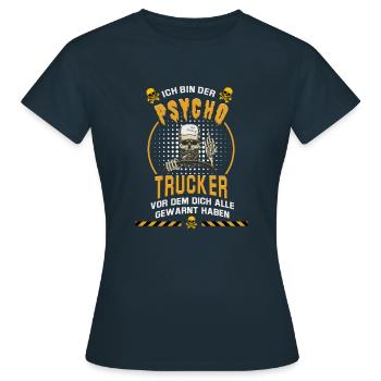 Fernfahrer, Trucker, LKW Fahrer - Frauen T-Shirt - Navy - Vorne - AI Model Female 172 dark (172cm)