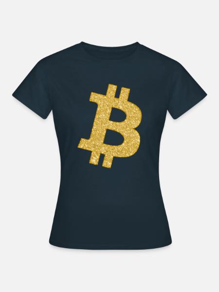 Bitcoin-Symbol - Frauen T-Shirt - Navy