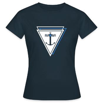 Projet Vacances à la mer - T-shirt Femme - marine - Devant - AI Model Female 172 dark (172cm)