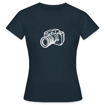 Appareil photo - T-shirt Femme - marine - Devant - AI Model Female 172 dark (172cm)