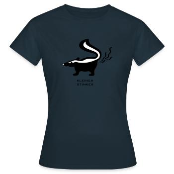 skunk, stinker stinkerchen skunk animal - Women's T-Shirt - navy - Front - AI Model Female 172 dark (172cm)