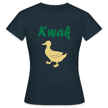 Kwak Duck Duck Duck Gift QuitscheenteDten, D - T-shirt Femme - marine - Devant - AI Model Female 172 dark (172cm)