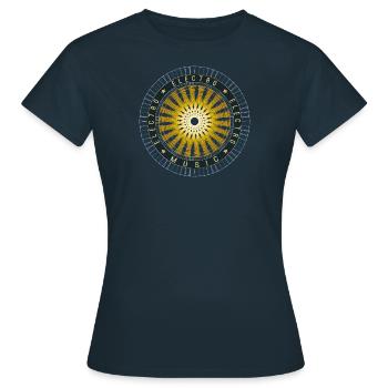 electro - Women's T-Shirt - navy - Front - AI Model Female 172 dark (172cm)
