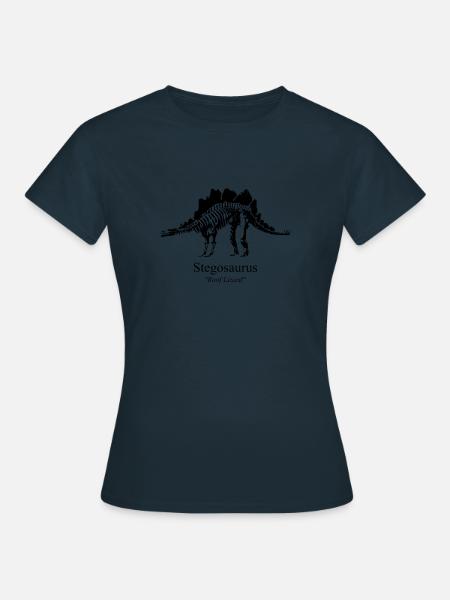 Stegosaurus schwarz - Frauen T-Shirt - Navy