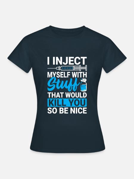 Diabetes Awareness Type 1 Diabetes Funny T1D - Women's T-Shirt - navy