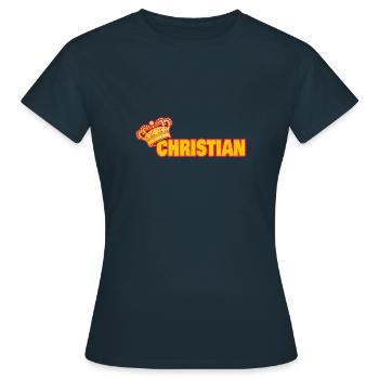 Christian Cris - T-shirt Femme - marine - Devant - AI Model Female 172 dark (172cm)