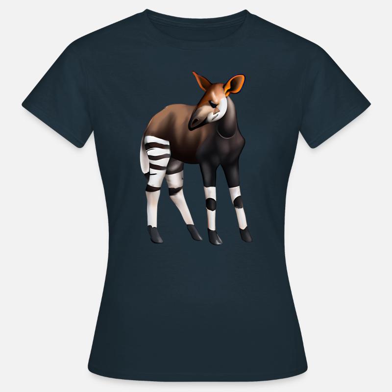 Süßes Okapi - Frauen T-Shirt - Navy