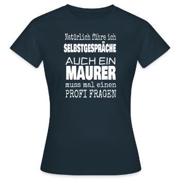 Maurer - Frauen T-Shirt - Navy - Vorne - AI Model Female 172 dark (172cm)