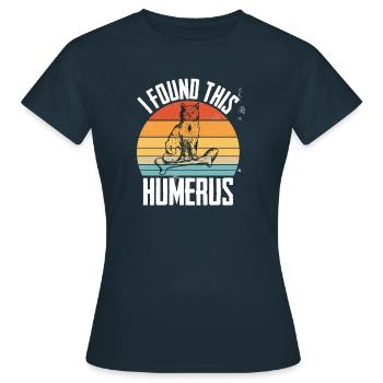 House Tiger Cat Upper Arm Bone Pet Humerus - Women's T-Shirt - navy - Front - AI Model Female 172 dark (172cm)