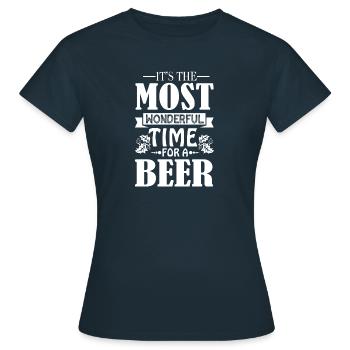 Il est temps pour le fût de bière fût de bière de vacances brasserie tente pub - T-shirt Femme - marine - Devant - AI Model Female 172 dark (172cm)
