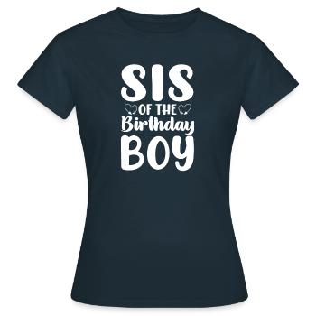 Sœur Anniversaire Garçon Célébration Garçon - T-shirt Femme - marine - Devant - AI Model Female 172 dark (172cm)