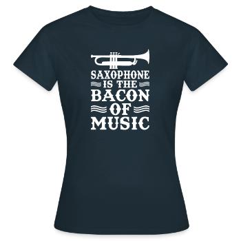 Saxophone Saxophone Saxophone Saxophone Musique Saxophone Joueur - T-shirt Femme - marine - Devant - AI Model Female 172 dark (172cm)