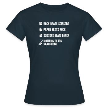 Saxophone Saxophone Saxophone Saxophone Music Saxophone Player - Women's T-Shirt - navy - Front - AI Model Female 172 dark (172cm)