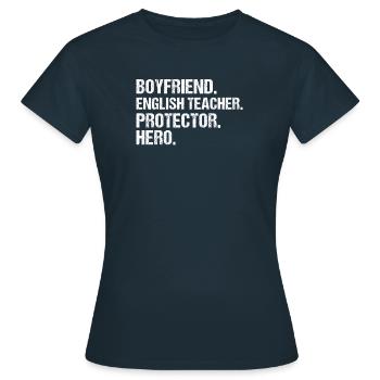 Englisch Englischlehrer England Sprache Lehramt - Frauen T-Shirt - Navy - Vorne - AI Model Female 172 dark (172cm)