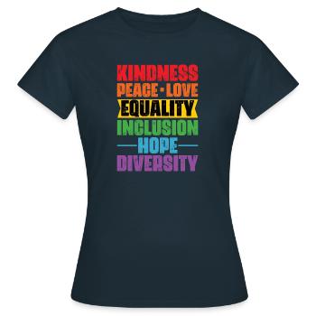 Gay Heart Gay Lesbian Lesbian Gift - Women's T-Shirt - navy - Front - AI Model Female 172 dark (172cm)