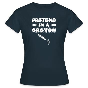 School First Day of School Get your Cray On Kids - Women's T-Shirt - navy - Front - AI Model Female 172 dark (172cm)