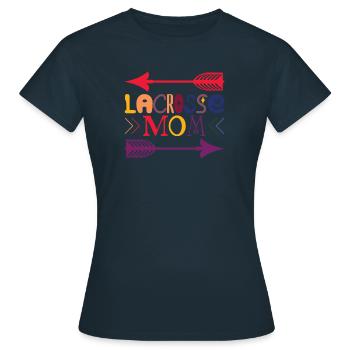 Lacrosse Mom tolles Lacrosse Mama - Frauen T-Shirt - Navy - Vorne - AI Model Female 172 dark (172cm)